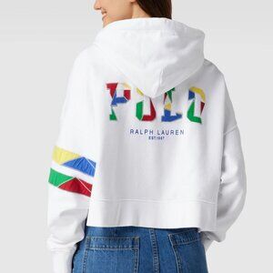 Polo Ralph Lauren Oversized French Terry Novelty Cropped Hoodie